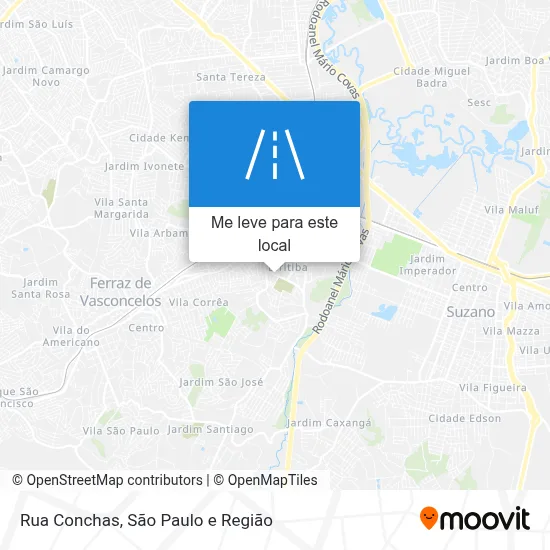 Rua Conchas mapa