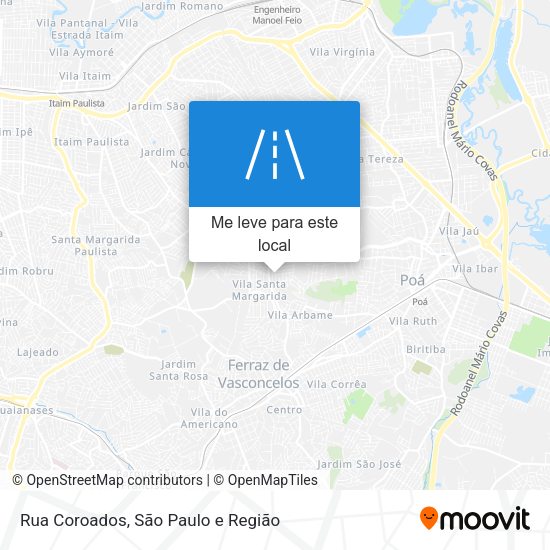 Rua Coroados mapa
