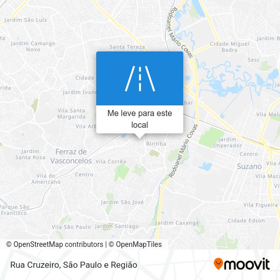 Rua Cruzeiro mapa
