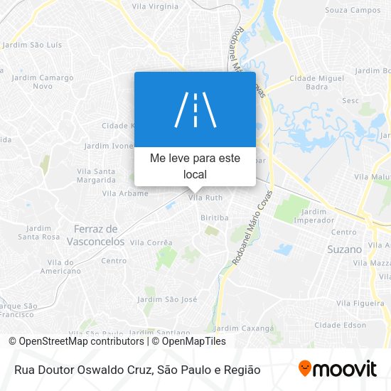 Rua Doutor Oswaldo Cruz mapa