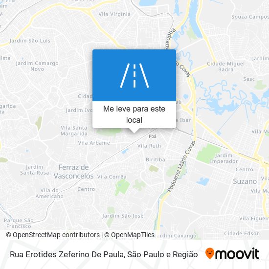 Rua Erotides Zeferino De Paula mapa