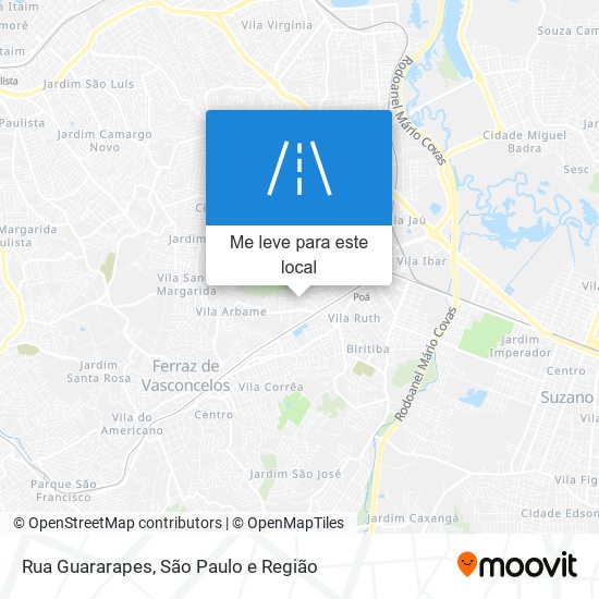 Rua Guararapes mapa