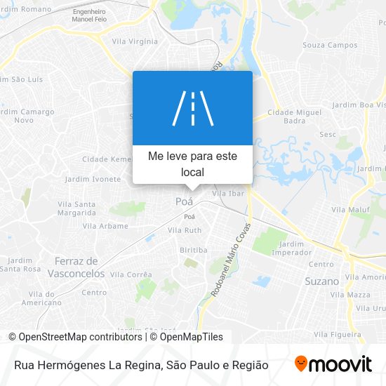 Rua Hermógenes La Regina mapa