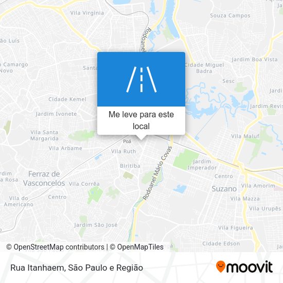 Rua Itanhaem mapa