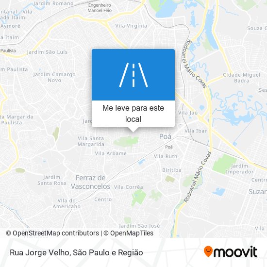 Rua Jorge Velho mapa