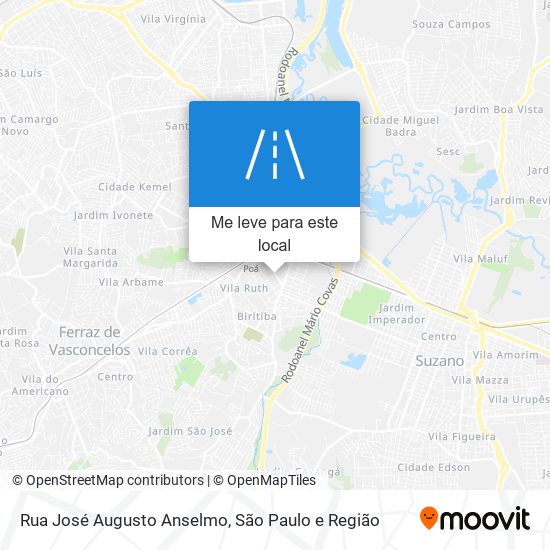 Rua José Augusto Anselmo mapa