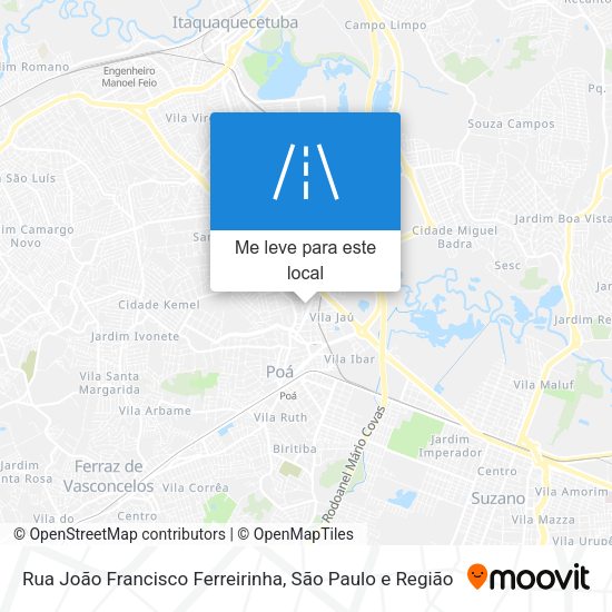 Rua João Francisco Ferreirinha mapa