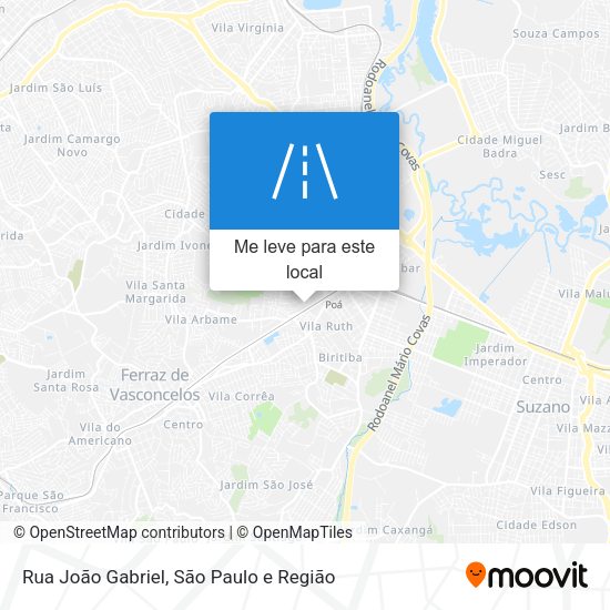 Rua João Gabriel mapa