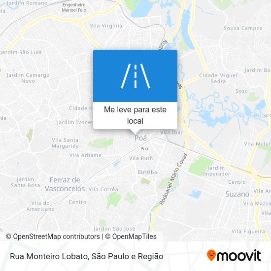 Rua Monteiro Lobato mapa