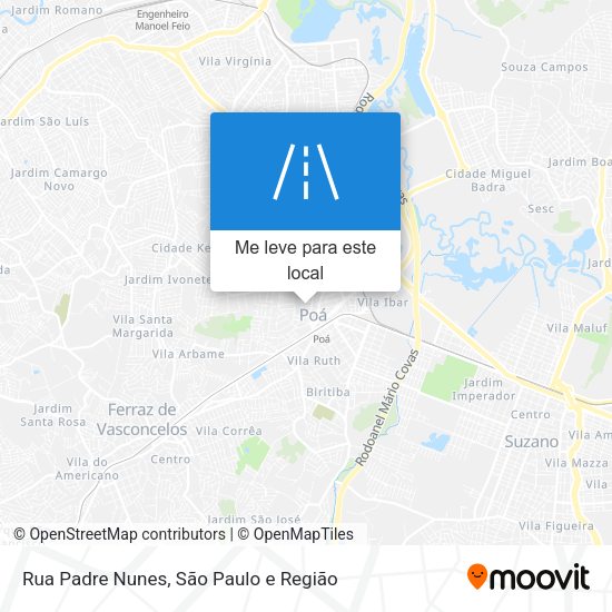 Rua Padre Nunes mapa