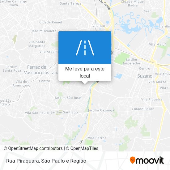 Rua Piraquara mapa
