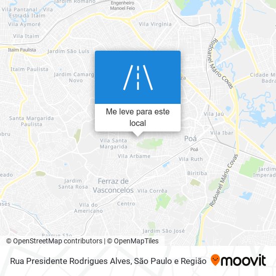 Rua Presidente Rodrigues Alves mapa