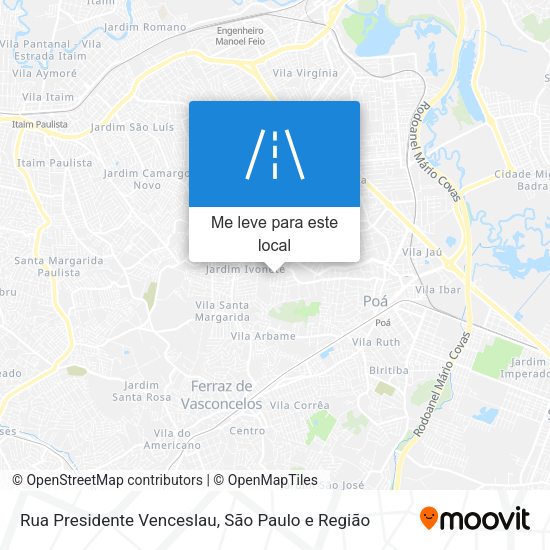 Rua Presidente Venceslau mapa