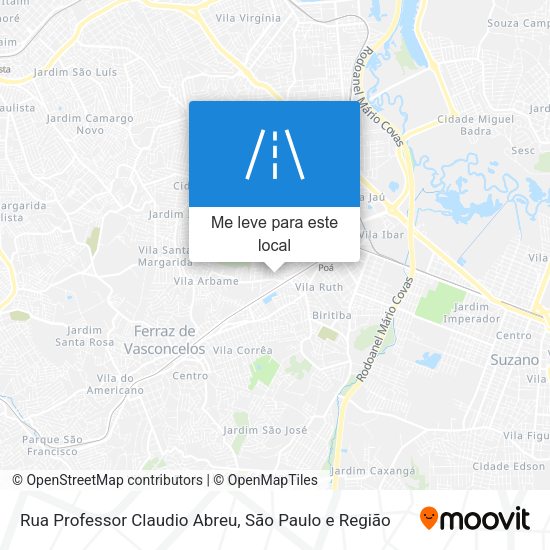 Rua Professor Claudio Abreu mapa