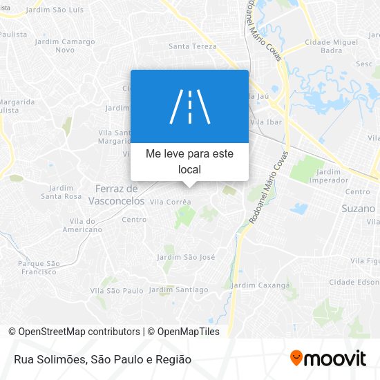 Rua Solimões mapa