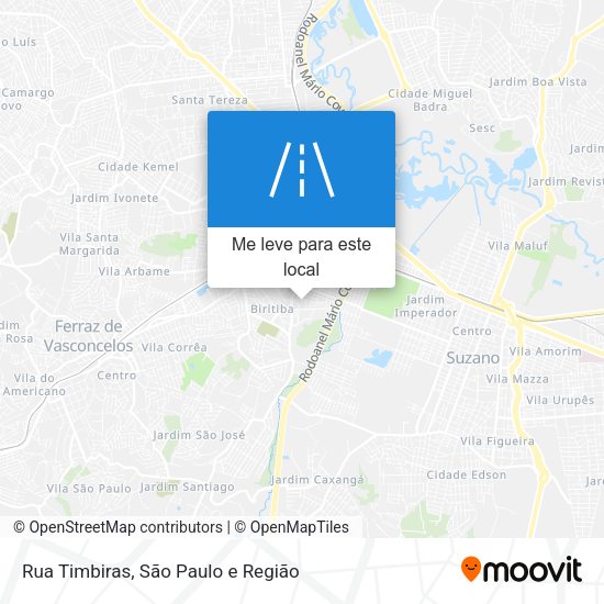 Rua Timbiras mapa