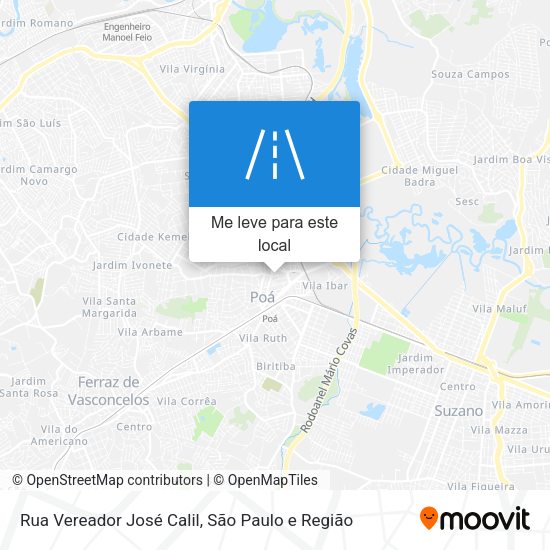 Rua Vereador José Calil mapa