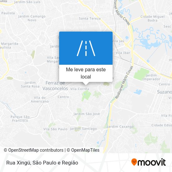 Rua Xingú mapa