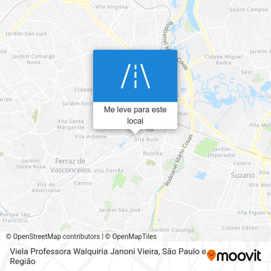 Viela Professora Walquiria Janoni Vieira mapa