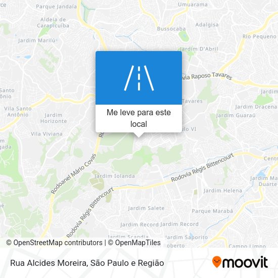 Rua Alcides Moreira mapa