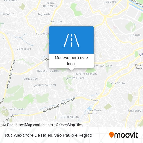 Rua Alexandre De Hales mapa