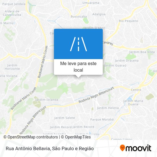Rua Antônio Bellavia mapa