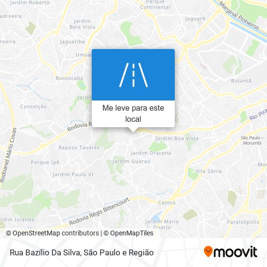 Rua Bazílio Da Silva mapa