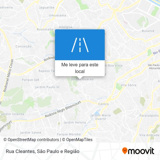 Rua Cleantes mapa