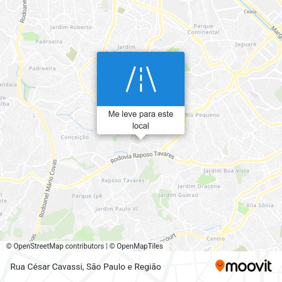 Rua César Cavassi mapa