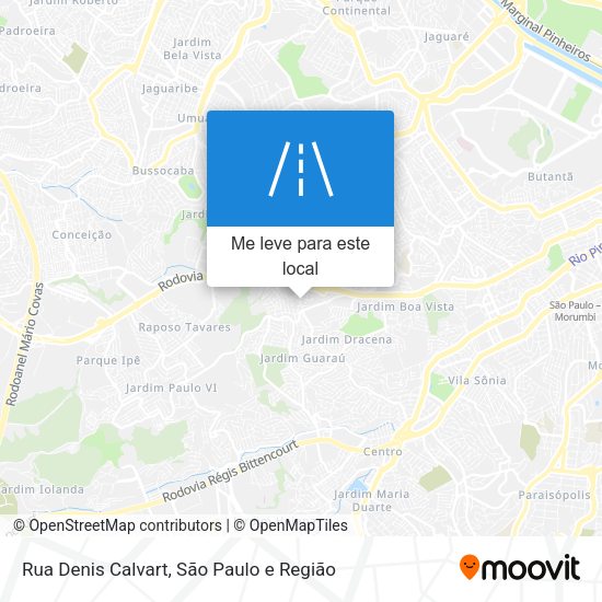 Rua Denis Calvart mapa