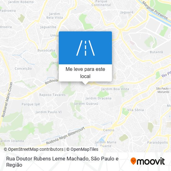 Rua Doutor Rubens Leme Machado mapa