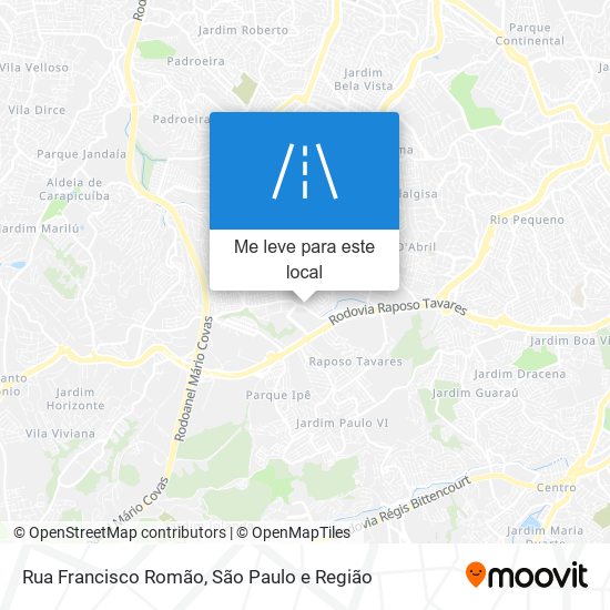 Rua Francisco Romão mapa