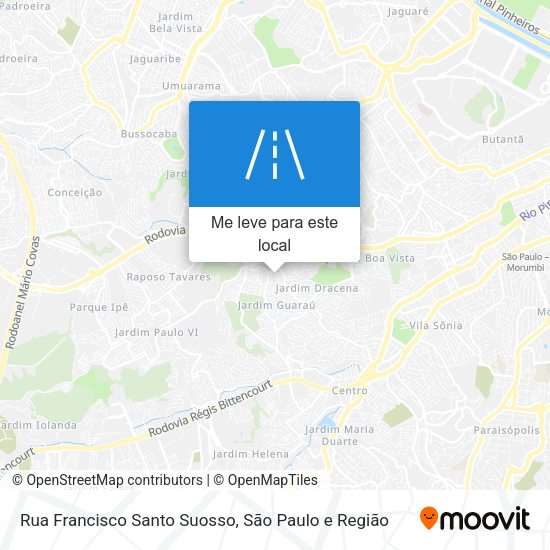 Rua Francisco Santo Suosso mapa