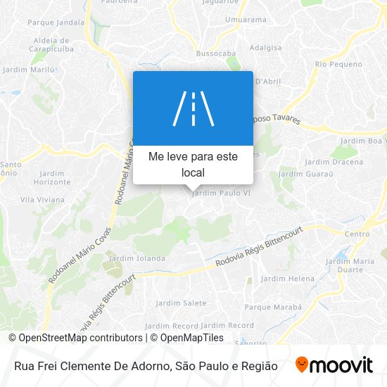 Rua Frei Clemente De Adorno mapa
