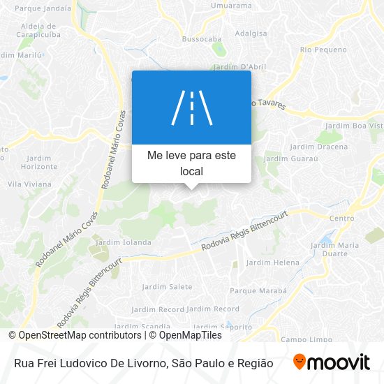 Rua Frei Ludovico De Livorno mapa