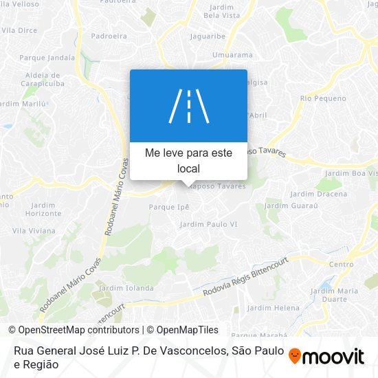Rua General José Luiz P. De Vasconcelos mapa