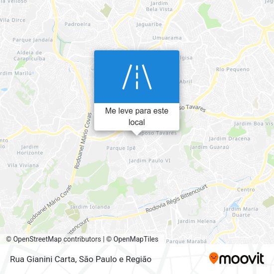 Rua Gianini Carta mapa