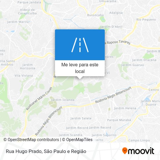 Rua Hugo Prado mapa