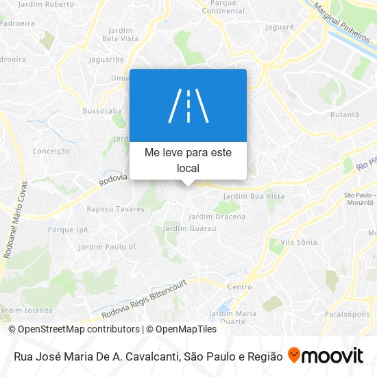 Rua José Maria De A. Cavalcanti mapa