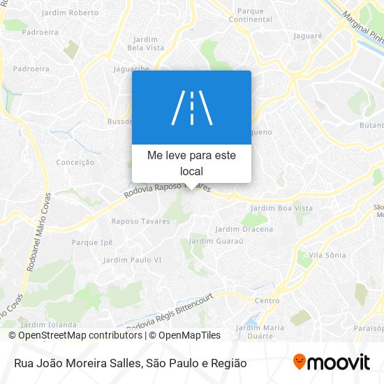Rua João Moreira Salles mapa