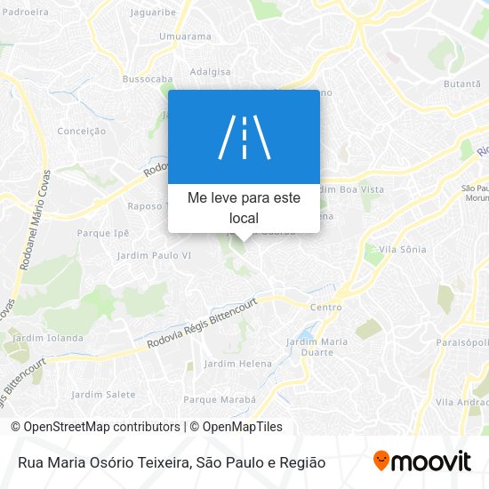 Rua Maria Osório Teixeira mapa