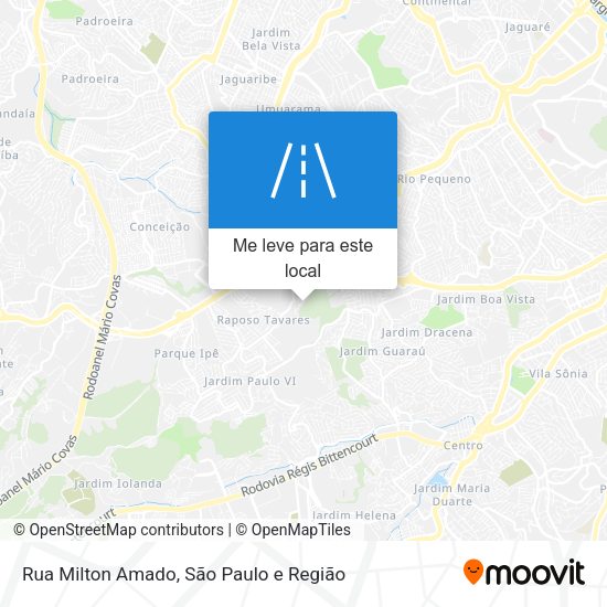 Rua Milton Amado mapa