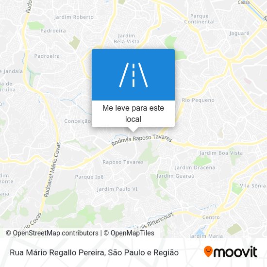 Rua Mário Regallo Pereira mapa