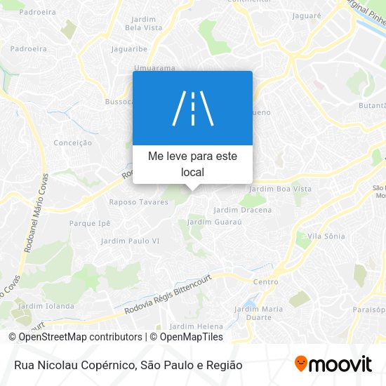 Rua Nicolau Copérnico mapa