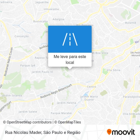 Rua Nicolau Mader mapa