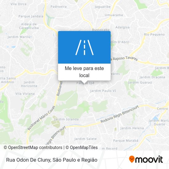 Rua Odon De Cluny mapa