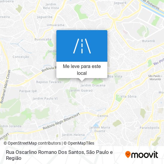 Rua Oscarlino Romano Dos Santos mapa