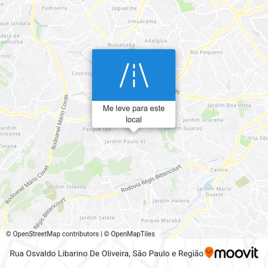 Rua Osvaldo Libarino De Oliveira mapa
