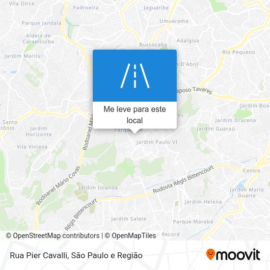 Rua Pier Cavalli mapa