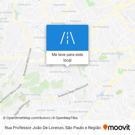 Rua Professor João De Lorenzo mapa